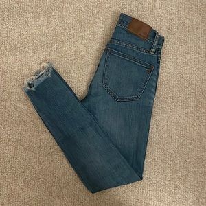 Madewell Size 23P Blue 9” High-Rise Skinny Jeans